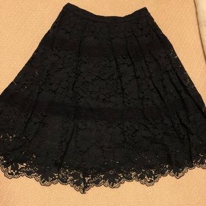 Eyelet Lace A Line Skirt